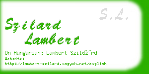 szilard lambert business card